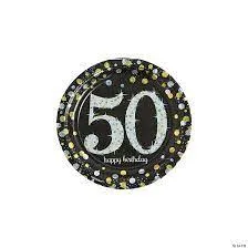 50TH BIRTHDAY CAKE PLATE - SPARKLING CELEBRATION