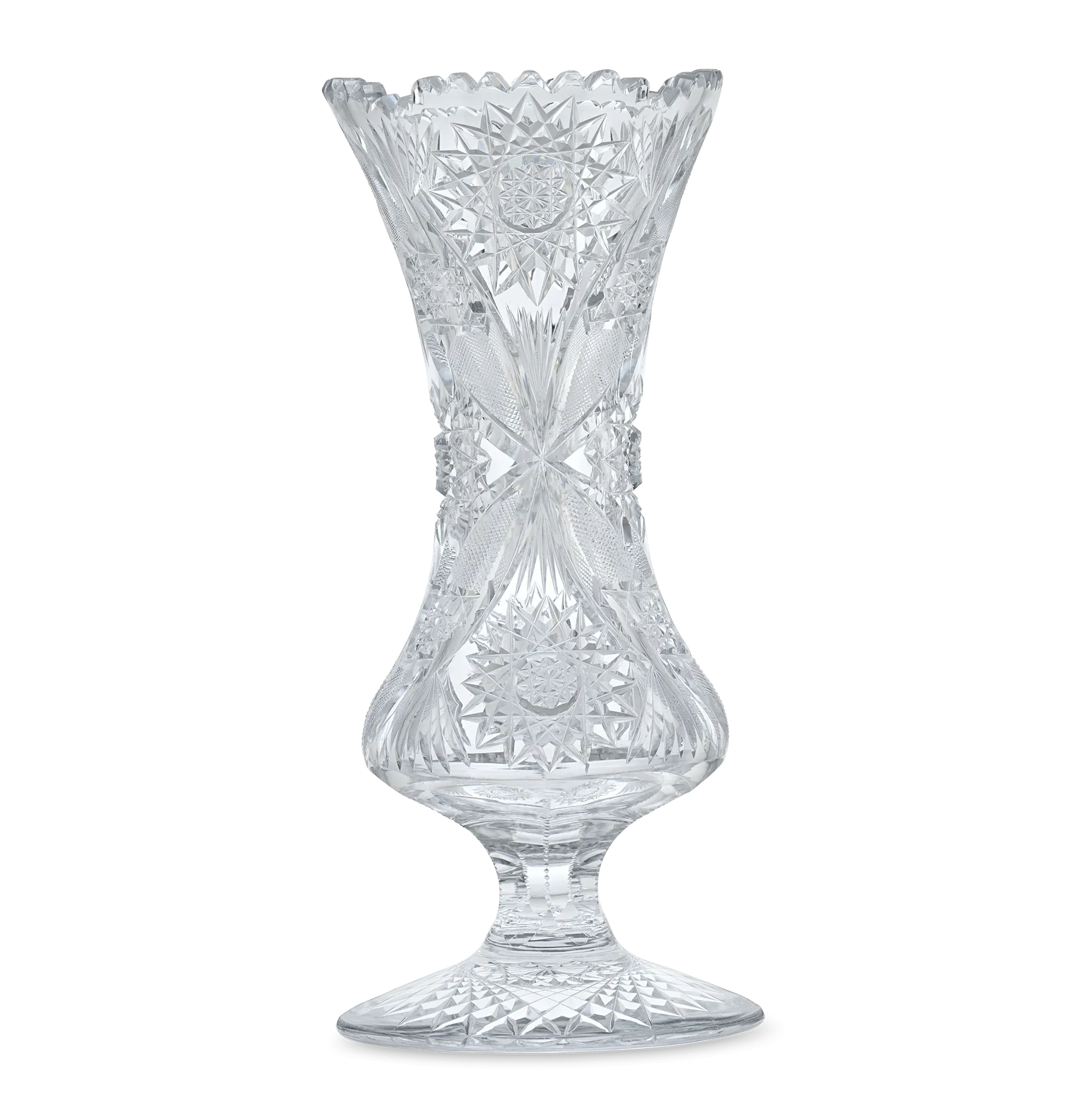 American Brilliant Period Cut Glass Vase