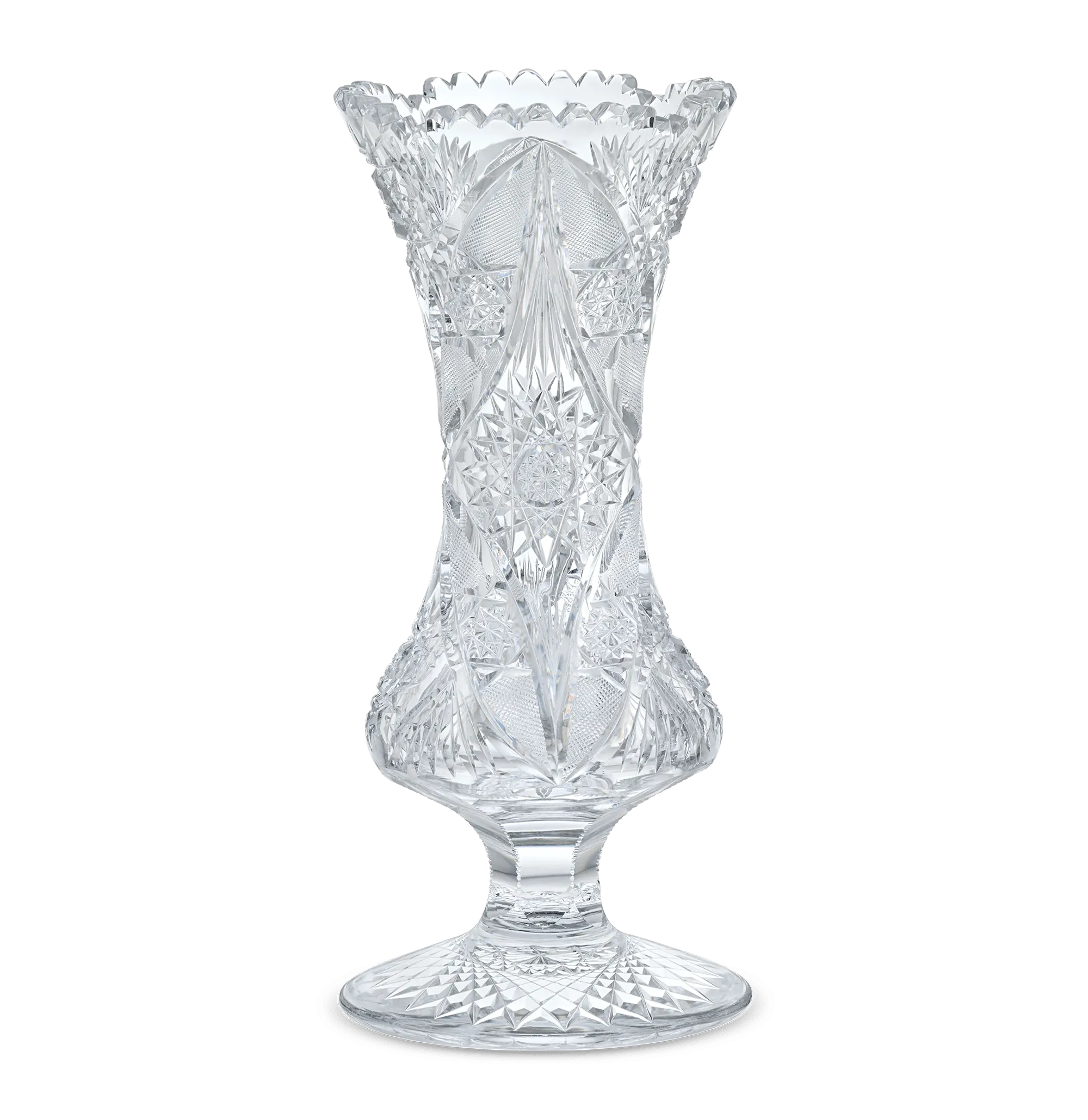 American Brilliant Period Cut Glass Vase