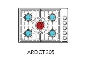 American Range ARDCT305N Vitesse Sealed-Burner Cooktops 30" Natural Gas