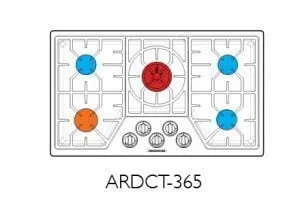 American Range ARDCT365L Vitesse Sealed-Burner Cooktops 36" Lp Gas