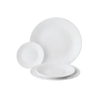 Anton Black 10.75" Coupe Plate, White  6 /Case