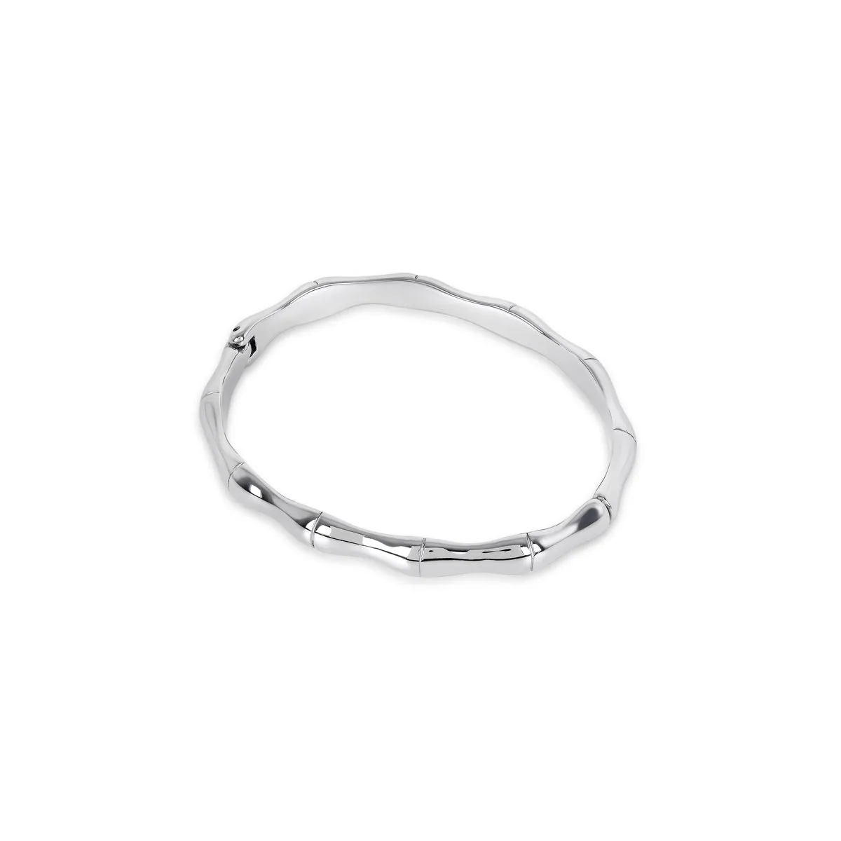 Bamboo Bangle Bracelet  - Silver