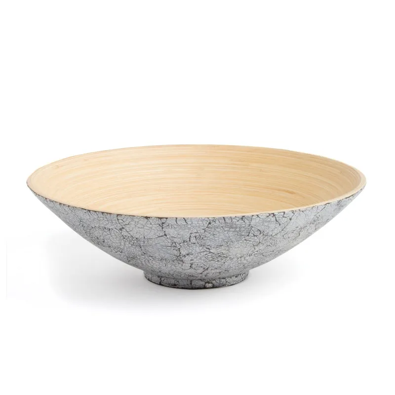 Bamboo Serving Bowl, Khup Eggshell, Large