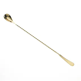 Barfly 13" Japanese Style Bar Spoon, Gold Plated