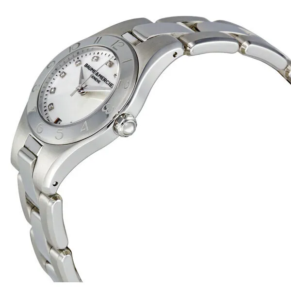 Baume and Mercier Linea Mother of Pearl Dial Diamond Ladies Watch 10011