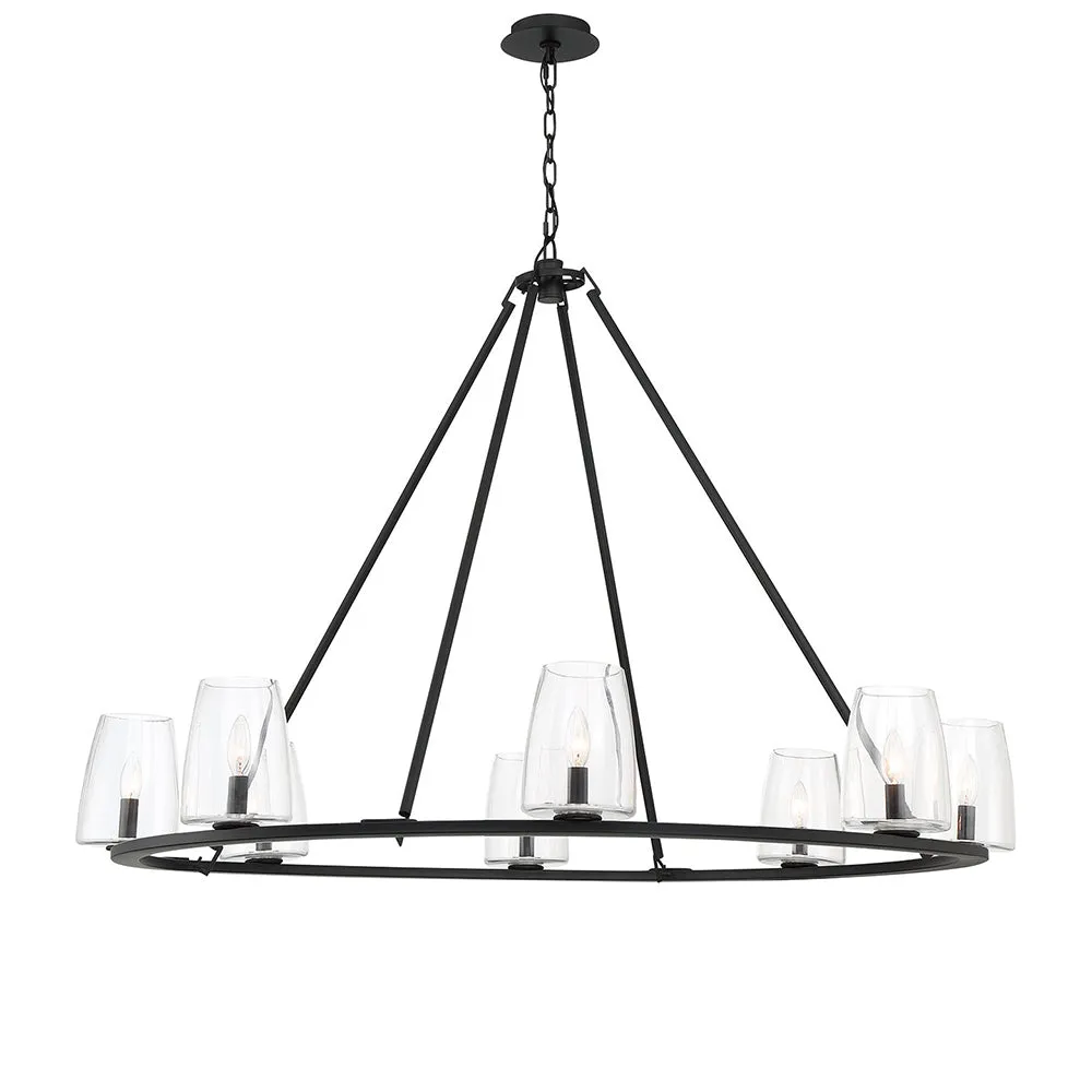 Beckett 8 Light Chandelier - Black