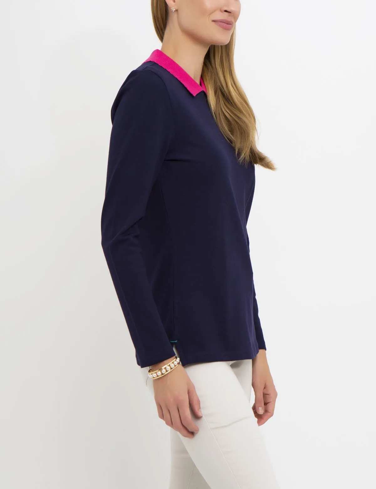 BIRDEYE PETER PAN COLLAR LONG SLEEVE TOP