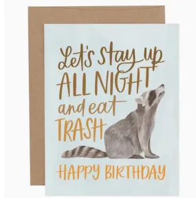 Birthday Raccoon card