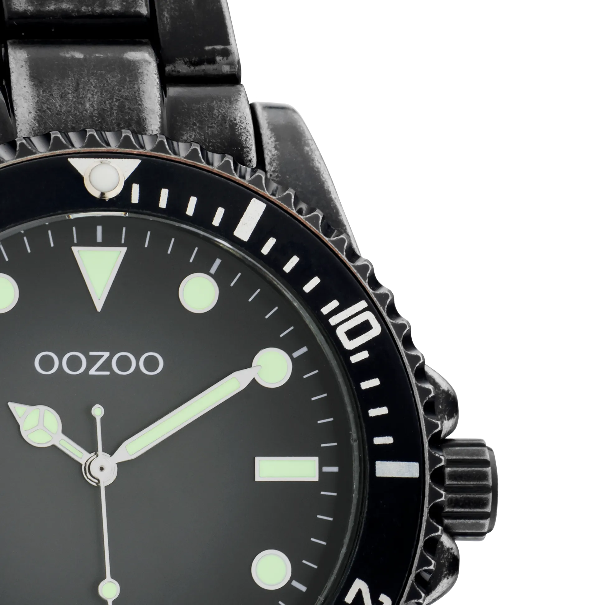 Black OOZOO watch with black stainless steel bracelet - C11014