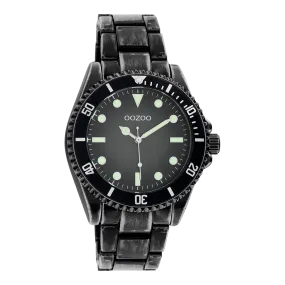 Black OOZOO watch with black stainless steel bracelet - C11014