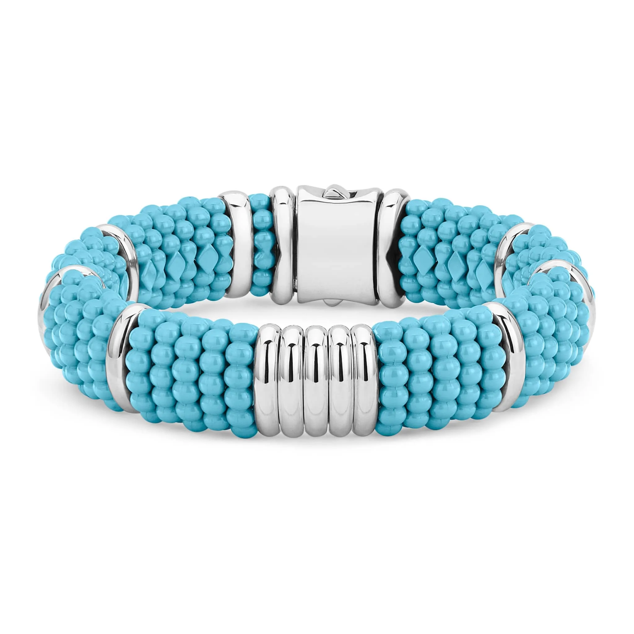 Blue Caviar Statement Ceramic Beaded Bracelet | 15mm