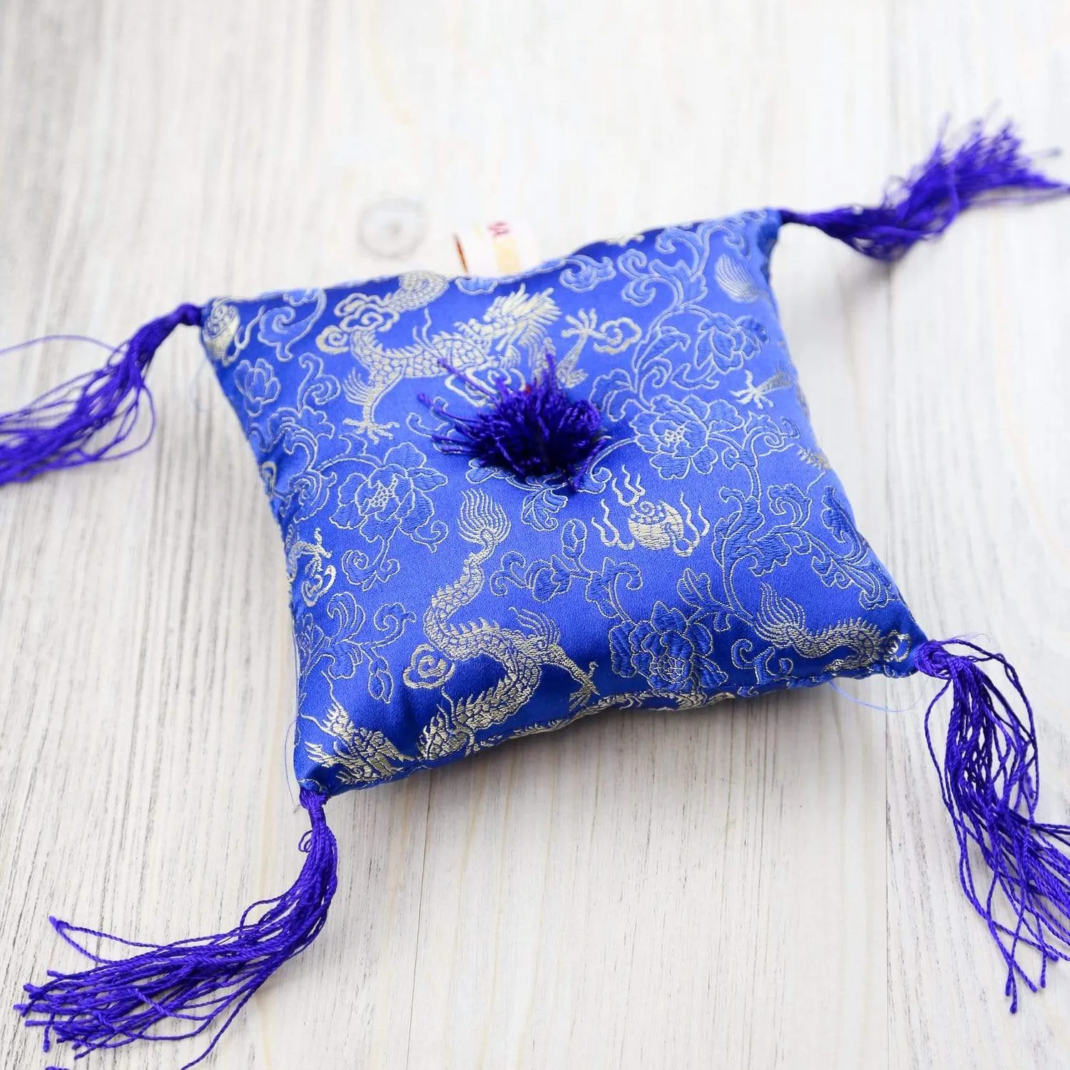 Blue Dragon Singing Bowl Pillow