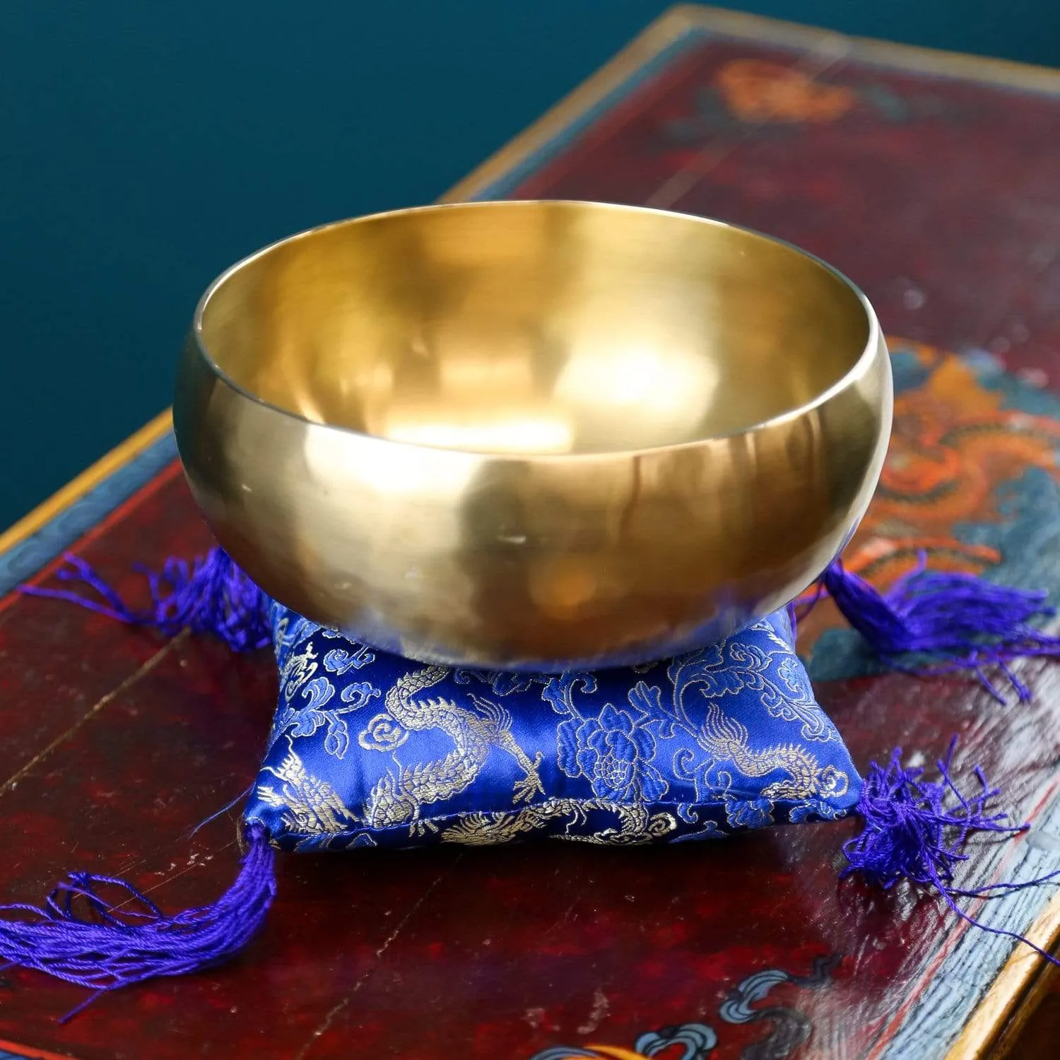 Blue Dragon Singing Bowl Pillow