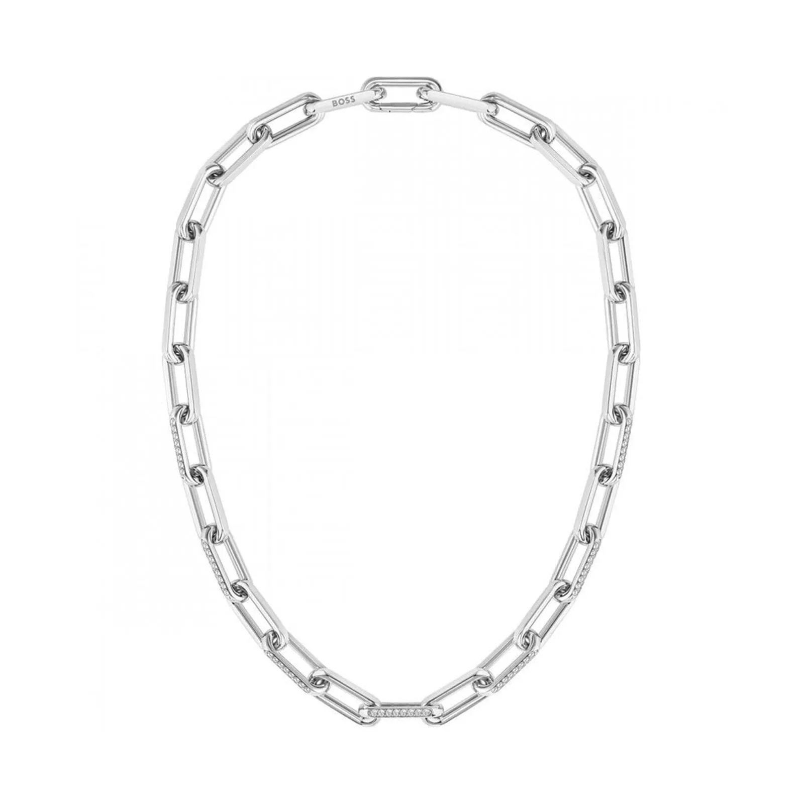 BOSS Stainless Steel Halia Link Necklace