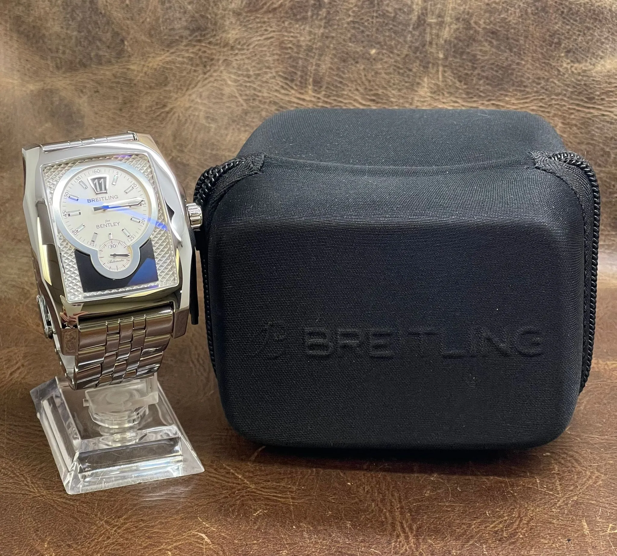 Breitling Bentley A28362 Silver & Black Dial Automatic Men's Watch