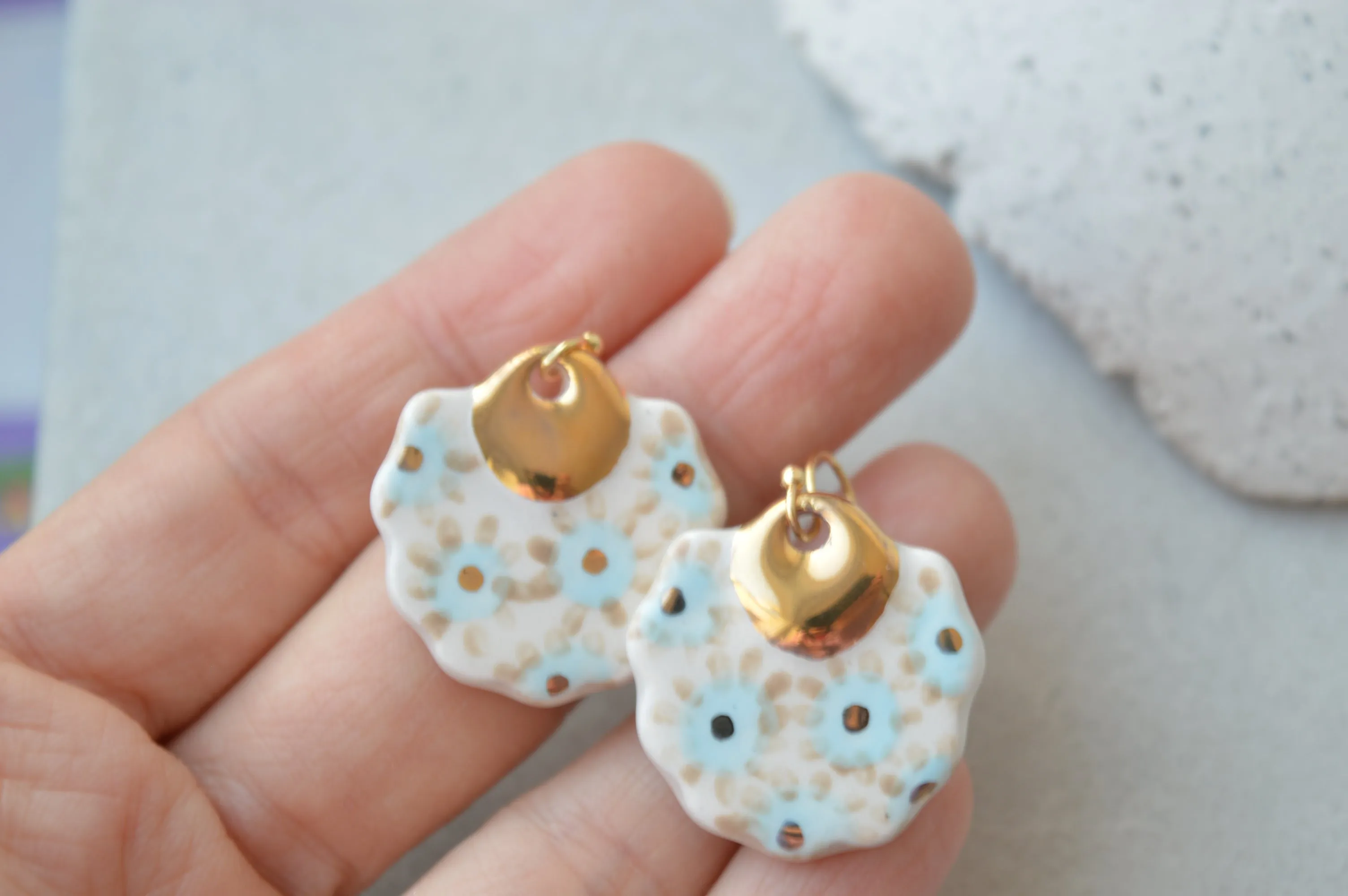 Ceramic earrings No. 9