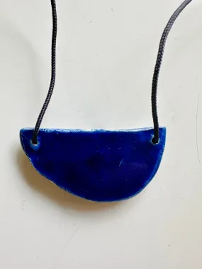 Ceramic Necklace Half Moon — INDIGO