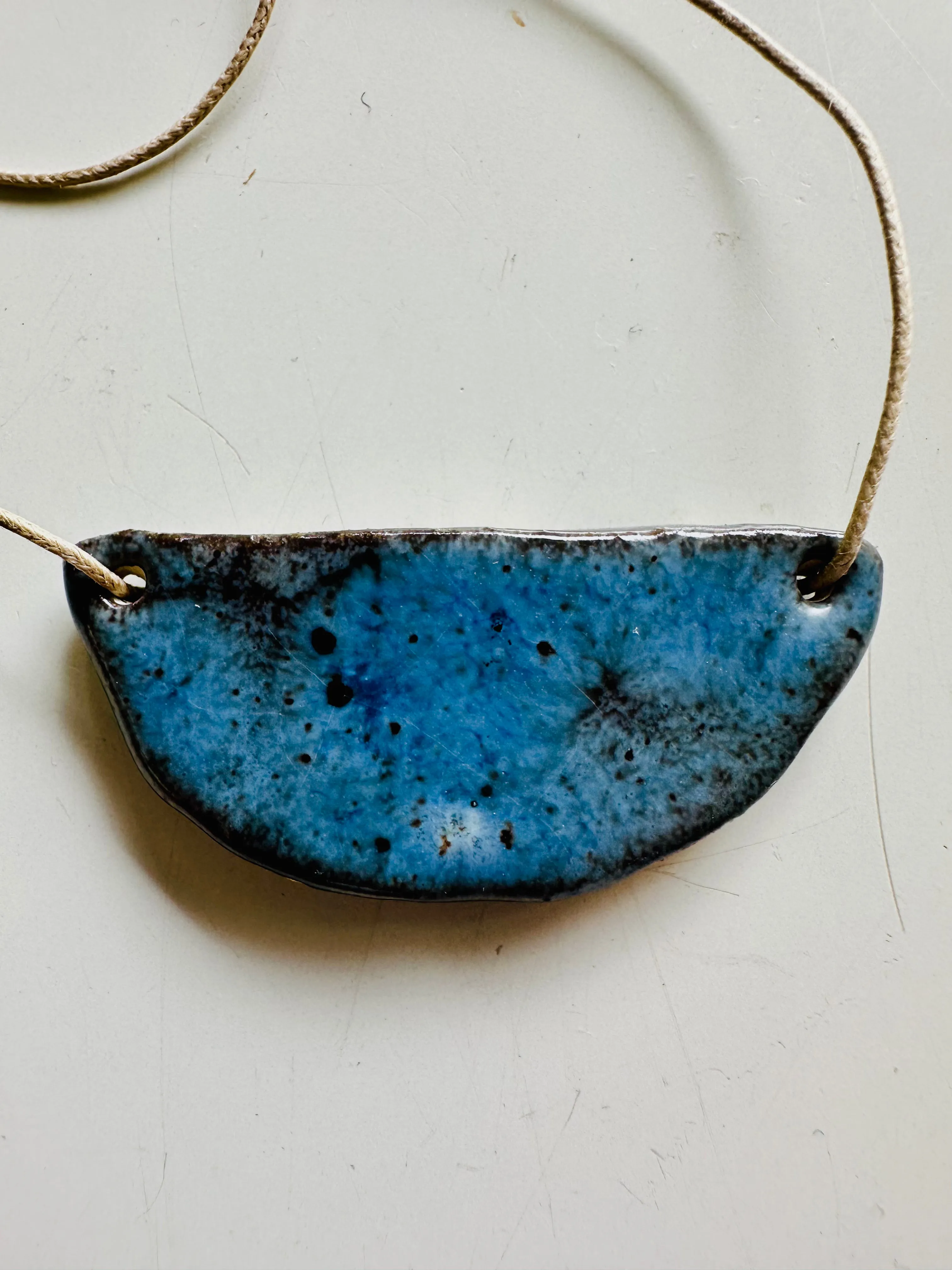 Ceramic Necklace Half Moon — SEA BLUE REEF