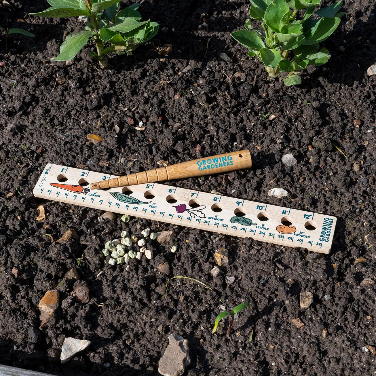 Children's Planting Ruler and Dibber Set - RHS Growing Gardeners