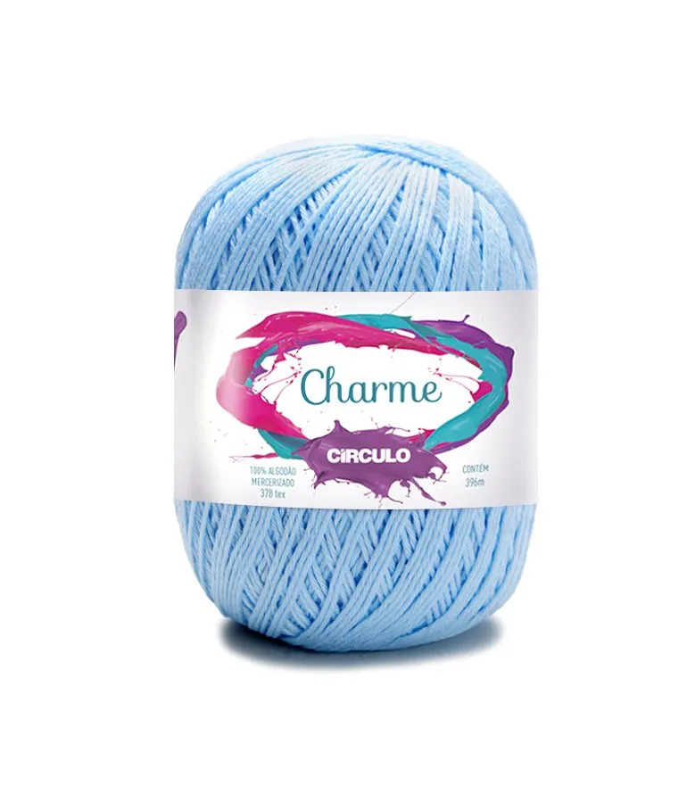 Circulo CHARME 100% Cotton Yarn for Crochet and Knitting, 396m/150g