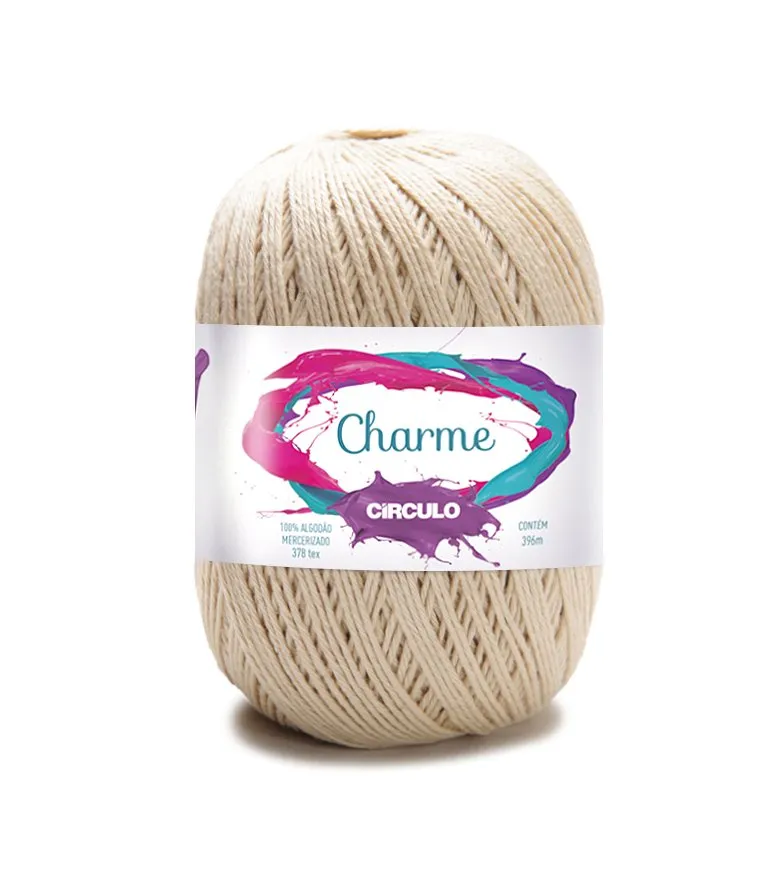 Circulo CHARME 100% Cotton Yarn for Crochet and Knitting, 396m/150g