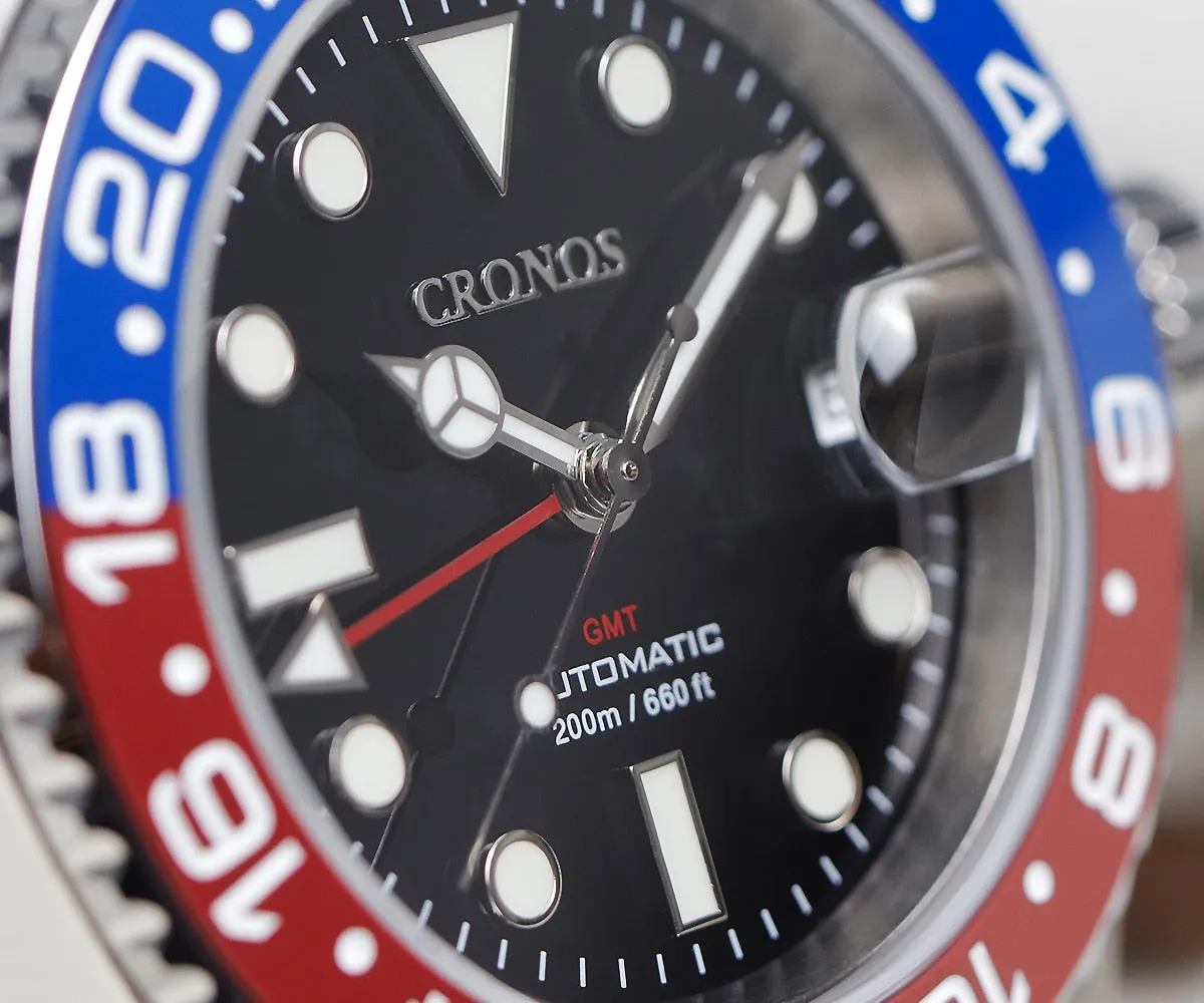 Cronos NH34 GMT Automatic Men Watch L6020