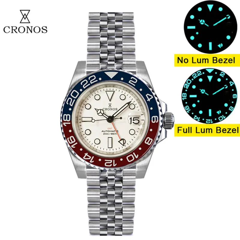 Cronos NH34 GMT Automatic Men Watch L6020