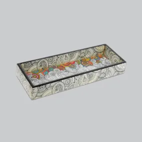 Doodle Mandala Rectangle Enamel Pen Tray