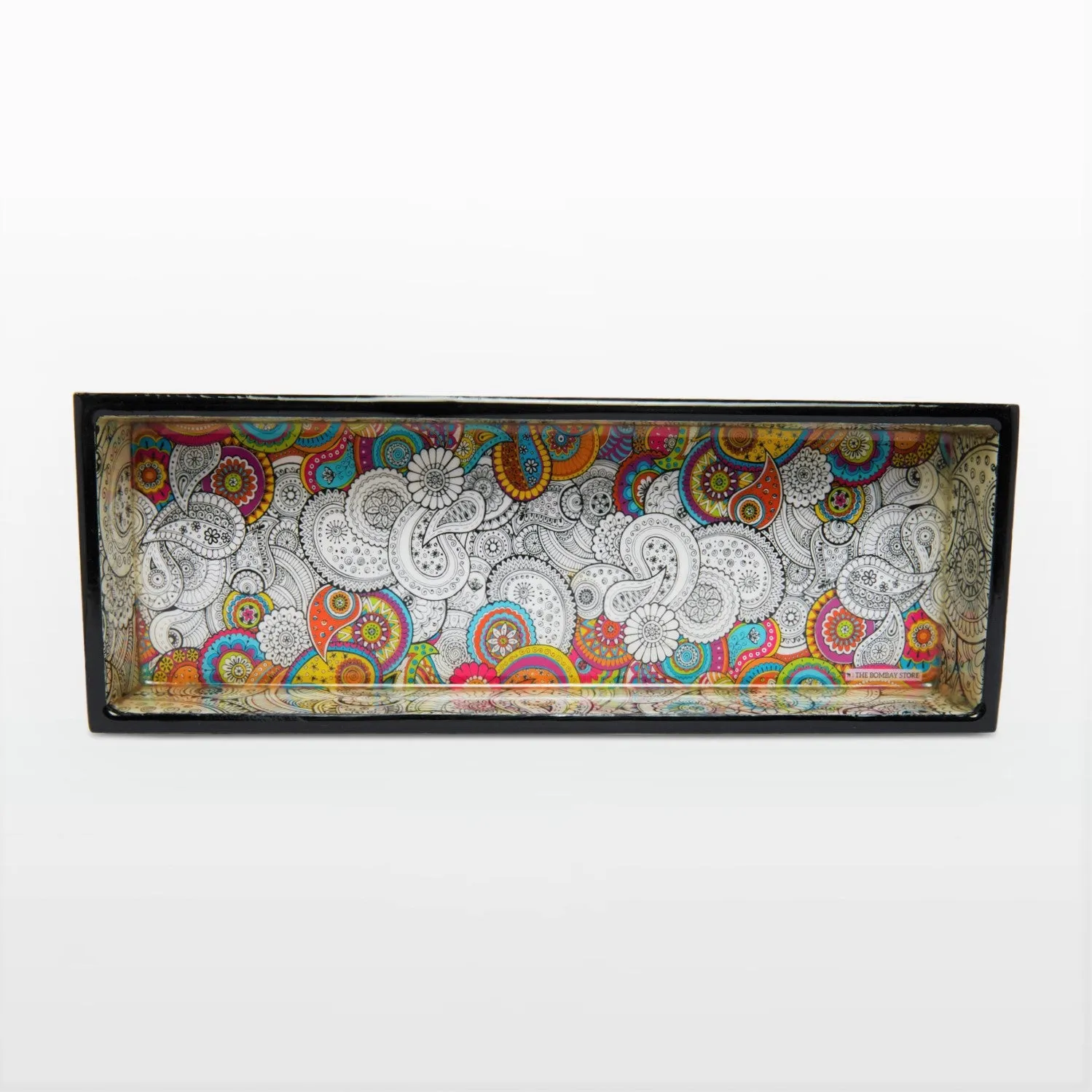 Doodle Mandala Rectangle Enamel Pen Tray