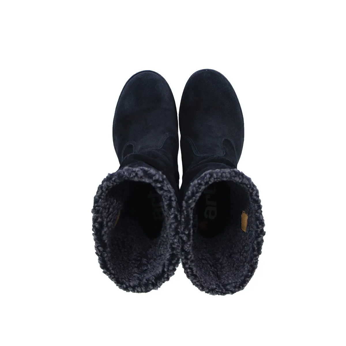 Eira black Soft Fur Heel Boots