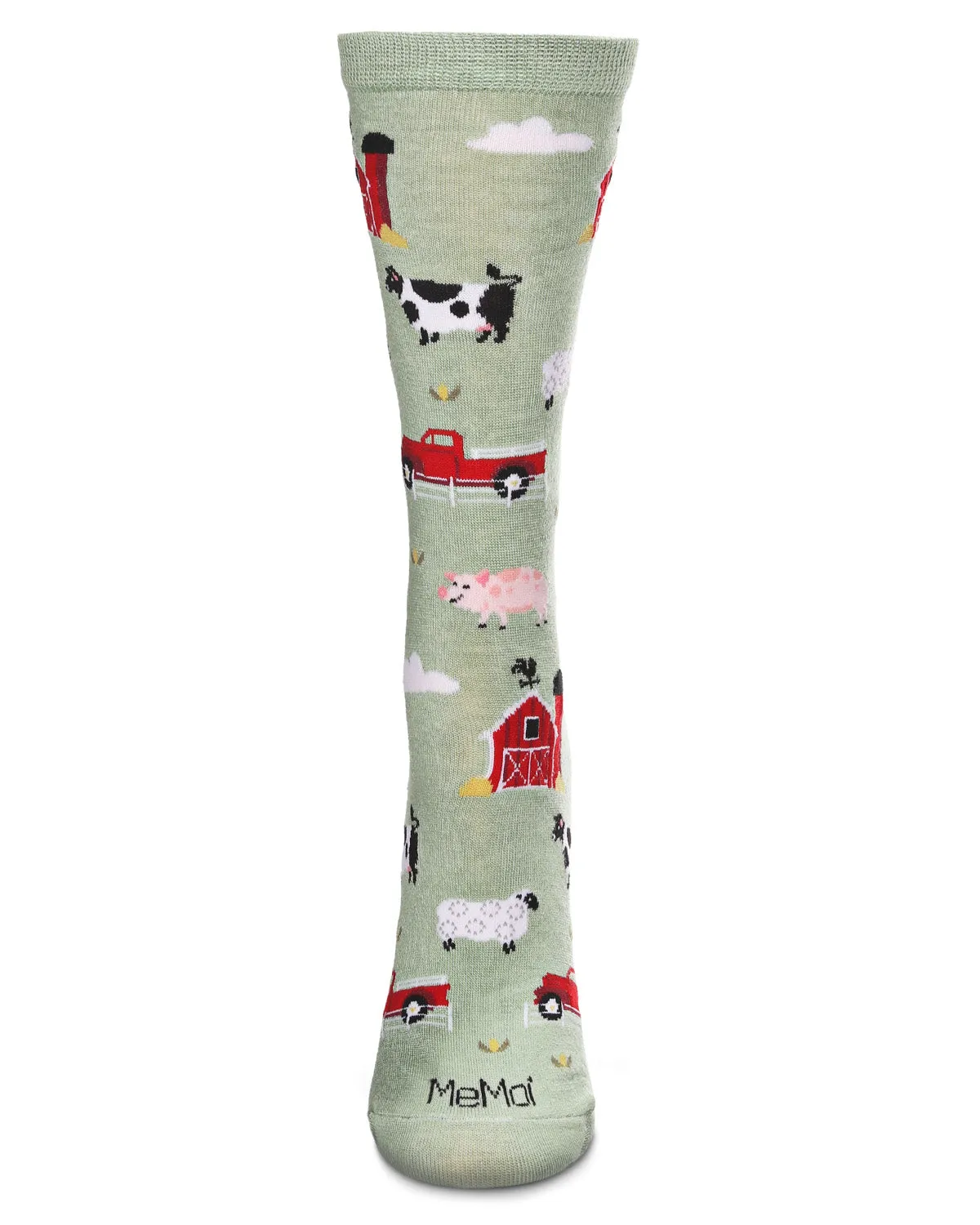 Farm Fun Bamboo Blend Crew Socks