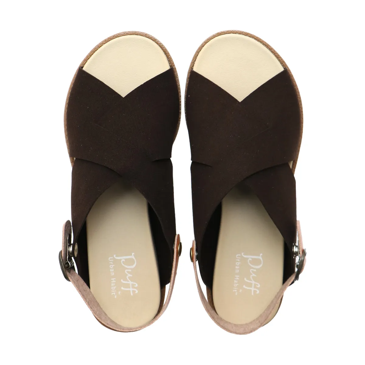 Fuwa Dark Brown 2 Ways Soft Sandals