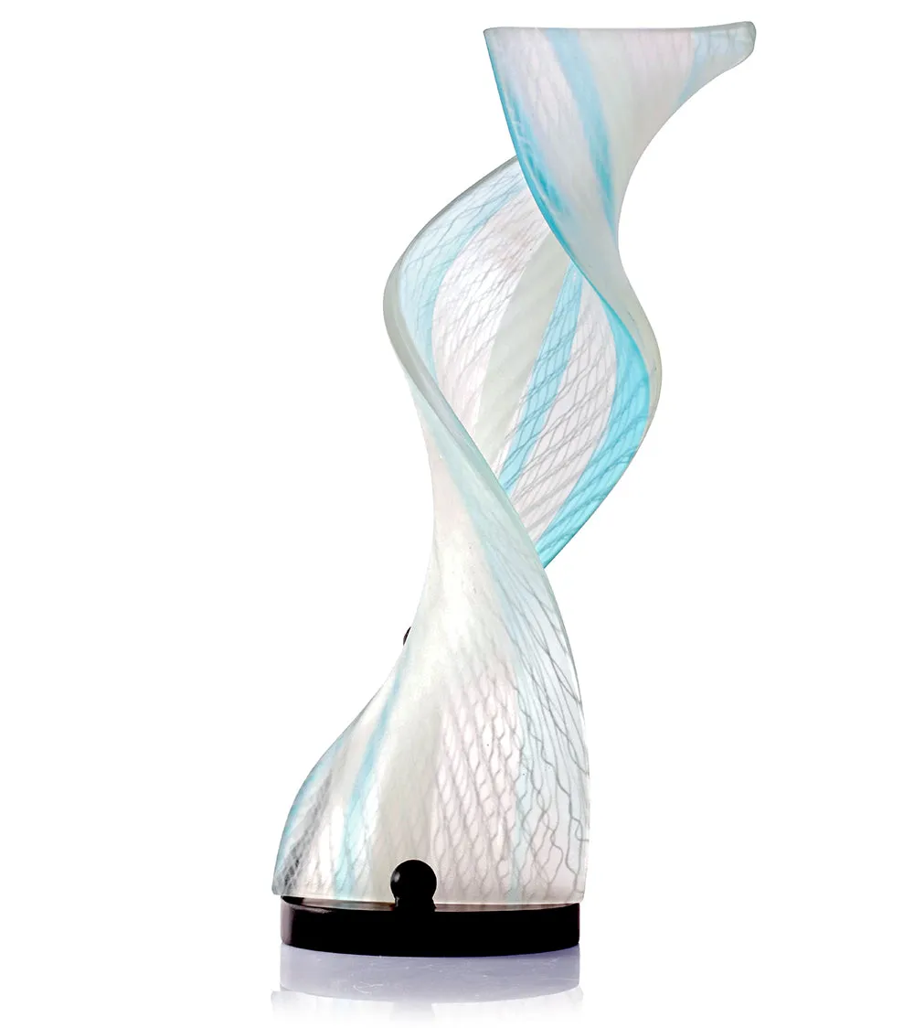 Glass Sculpture "Blue Twist" by Ben Silver