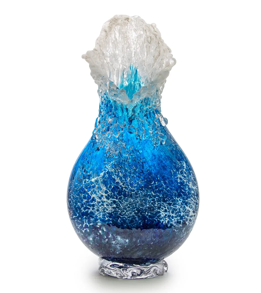 Glass Sculpture  "Kalapana Kai Wave Vase" WV249 by Daniel Moe