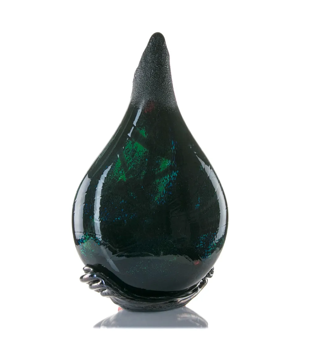 Glass Vessel "Black Lava Trail 2" by Daniel Moe