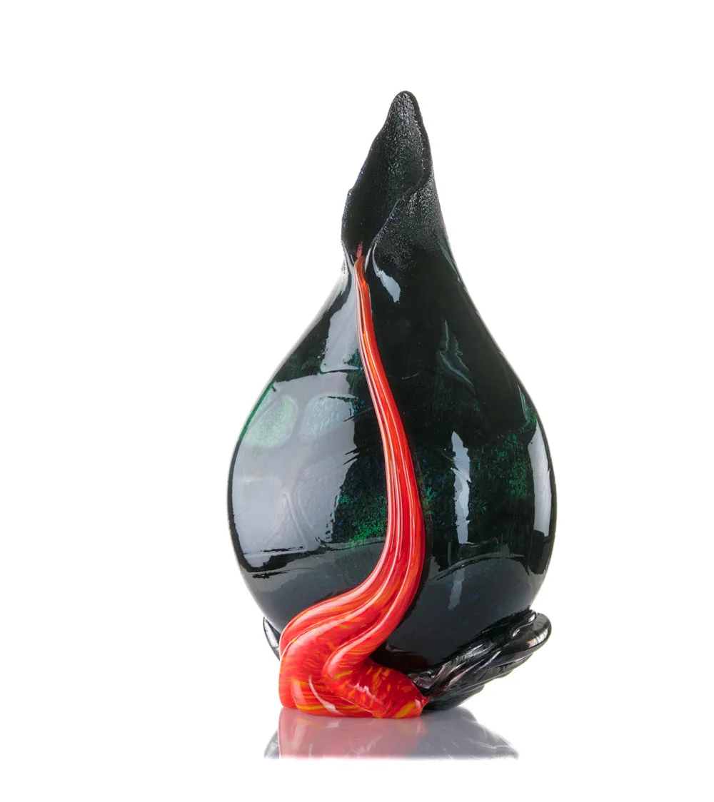 Glass Vessel "Black Lava Trail 2" by Daniel Moe