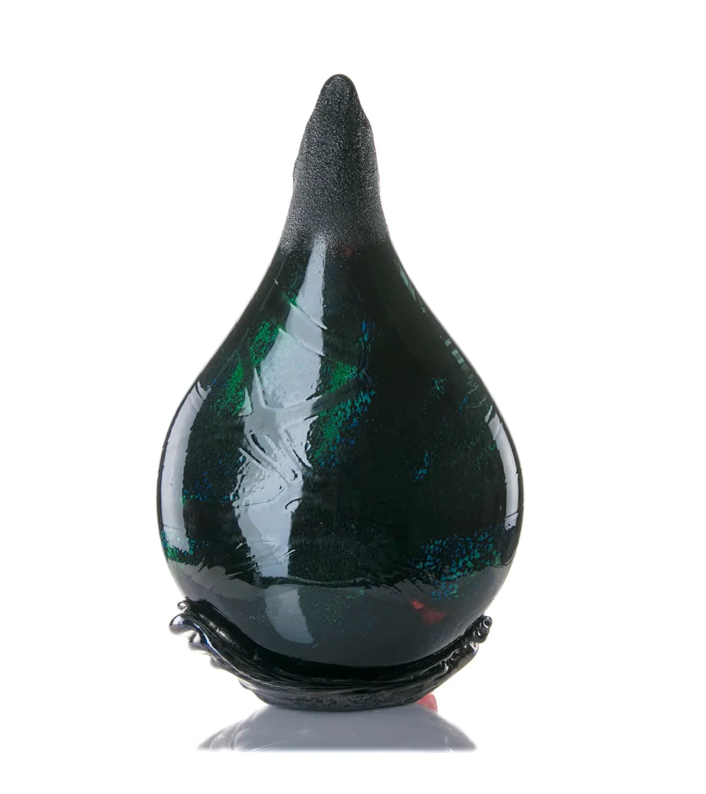 Glass Vessel "Black Lava Trail 2" by Daniel Moe