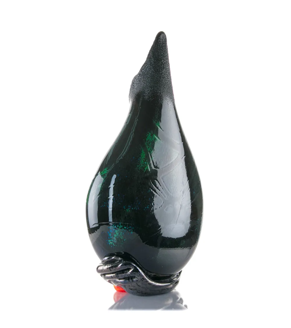 Glass Vessel "Black Lava Trail 2" by Daniel Moe