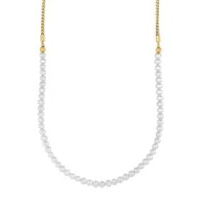 GOLD PLATED STEEL FRESHWATER PEARL NECKLACE