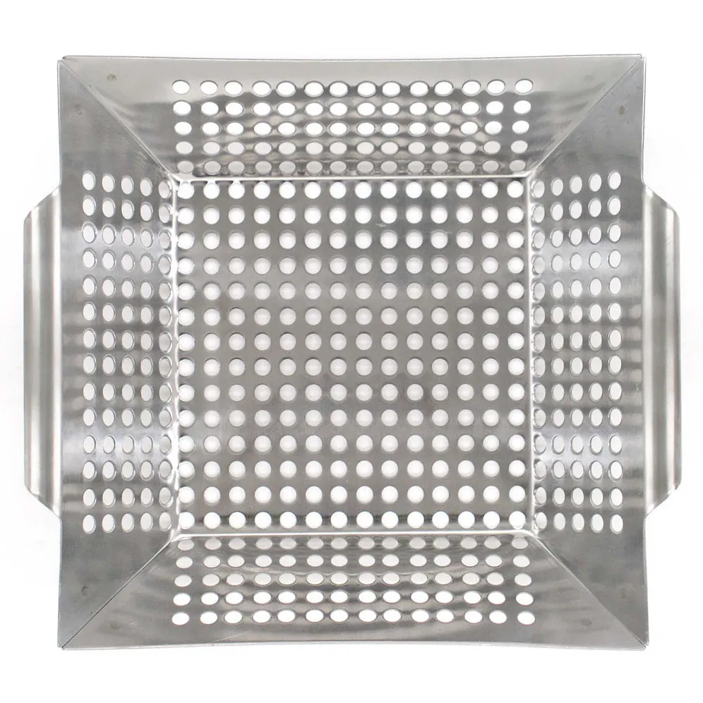 Grill Basket/Wok Sq. 12IN S/S