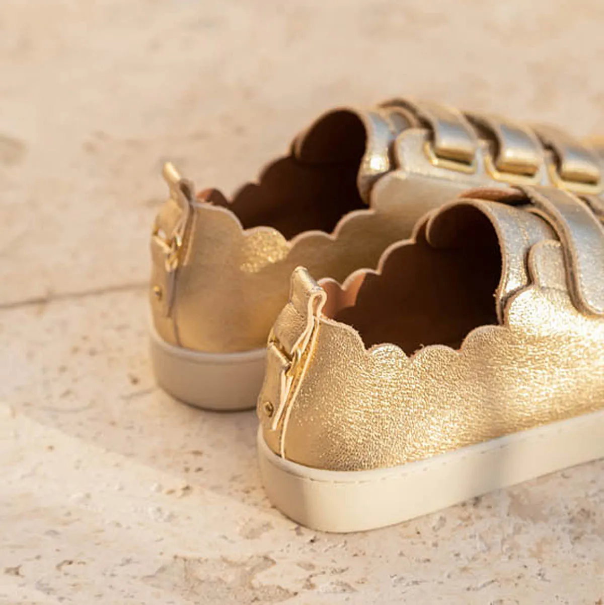 Julianne Gold Soft Sneakers