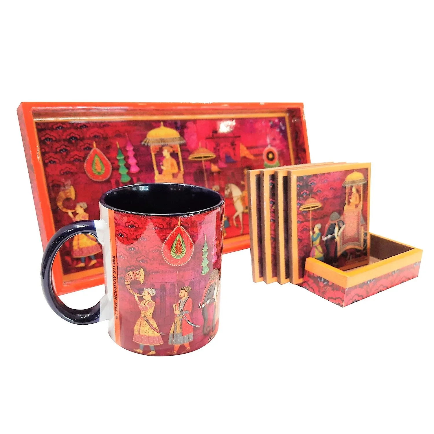 King Procession Tray, Mug and Coaster Combo Set