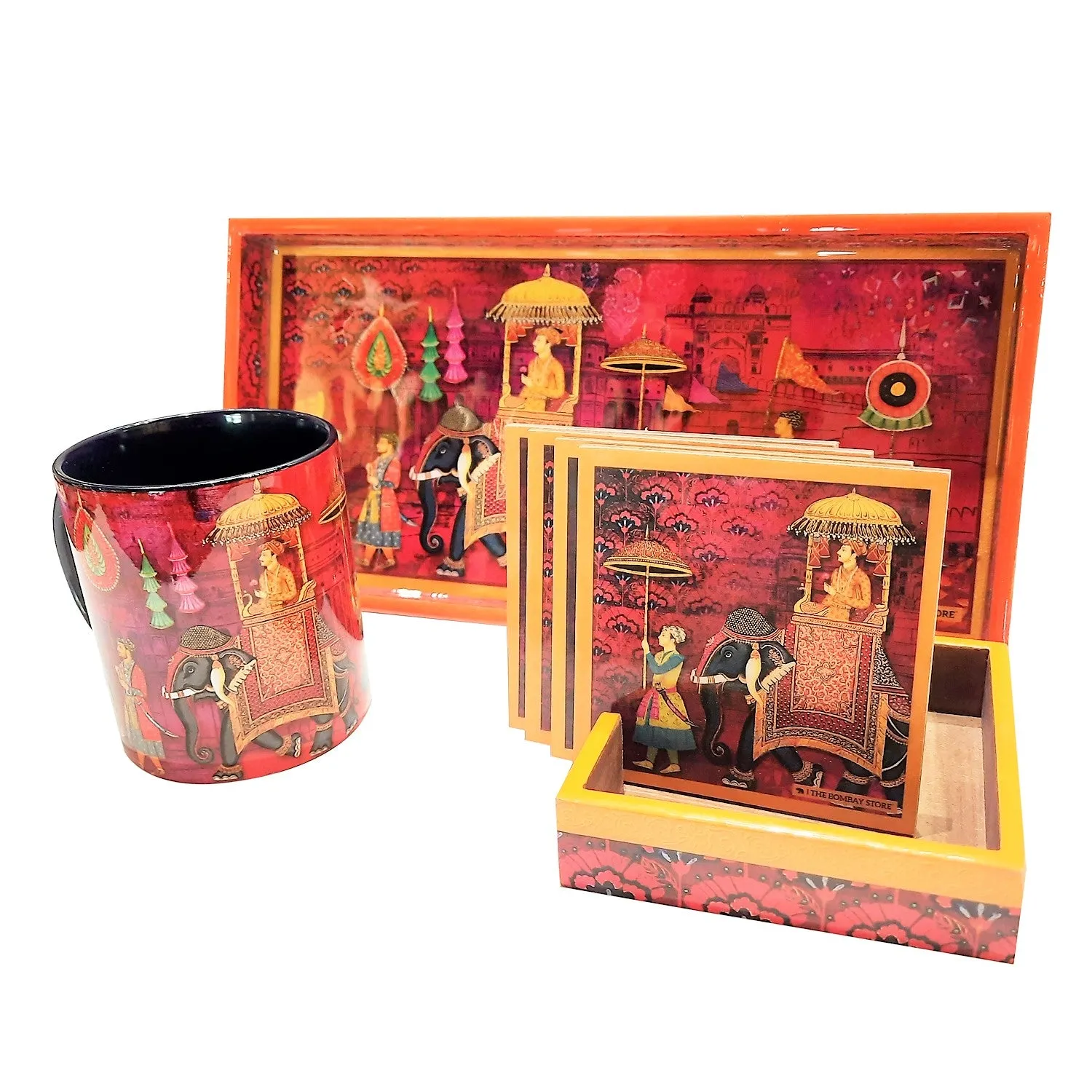 King Procession Tray, Mug and Coaster Combo Set