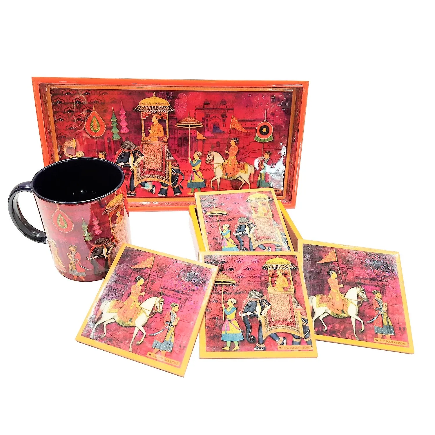 King Procession Tray, Mug and Coaster Combo Set