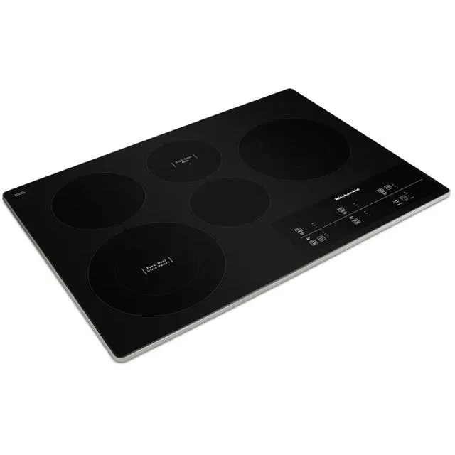 KitchenAid Table de cuisson encastrée électrique de 30 po avec technologie Even-Heat™ KCES950KSS