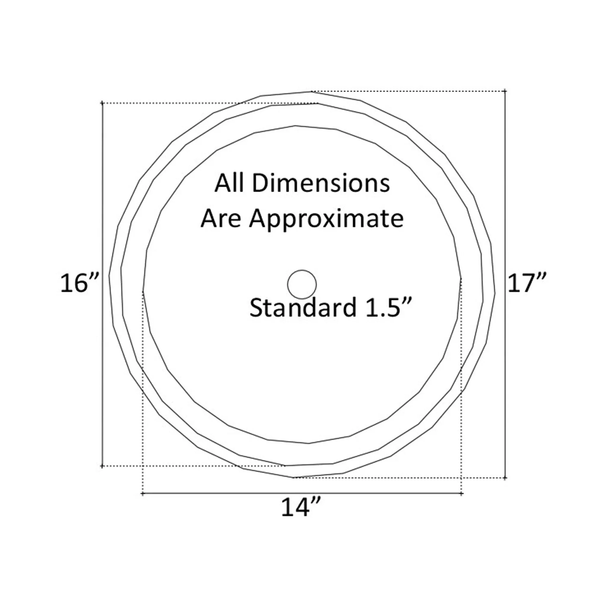 Linkasink Smooth Semi-recessed Round Wok Bathroom Sink