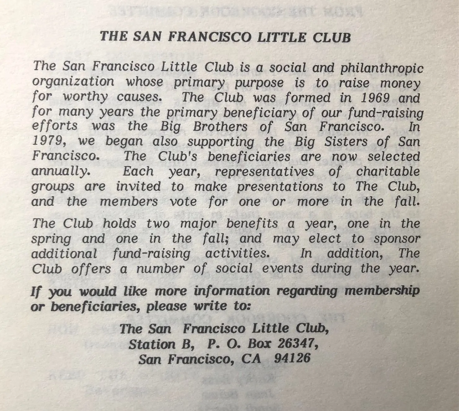 (*NEW ARRIVAL*) (San Francisco) San Francisco Little Club. Making It in San Francisco