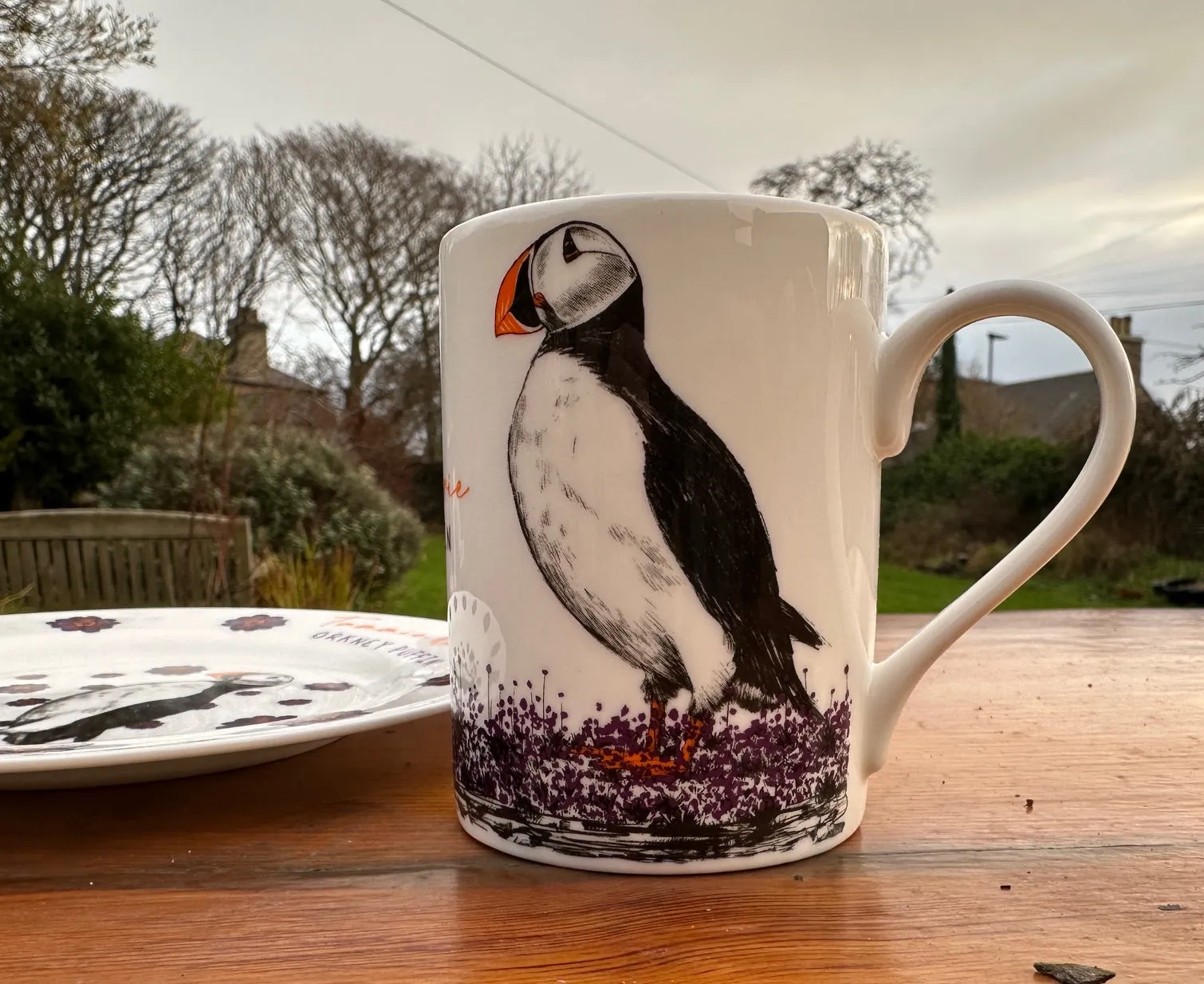 Orkney Tammie Norrie Puffin Bone China Mug