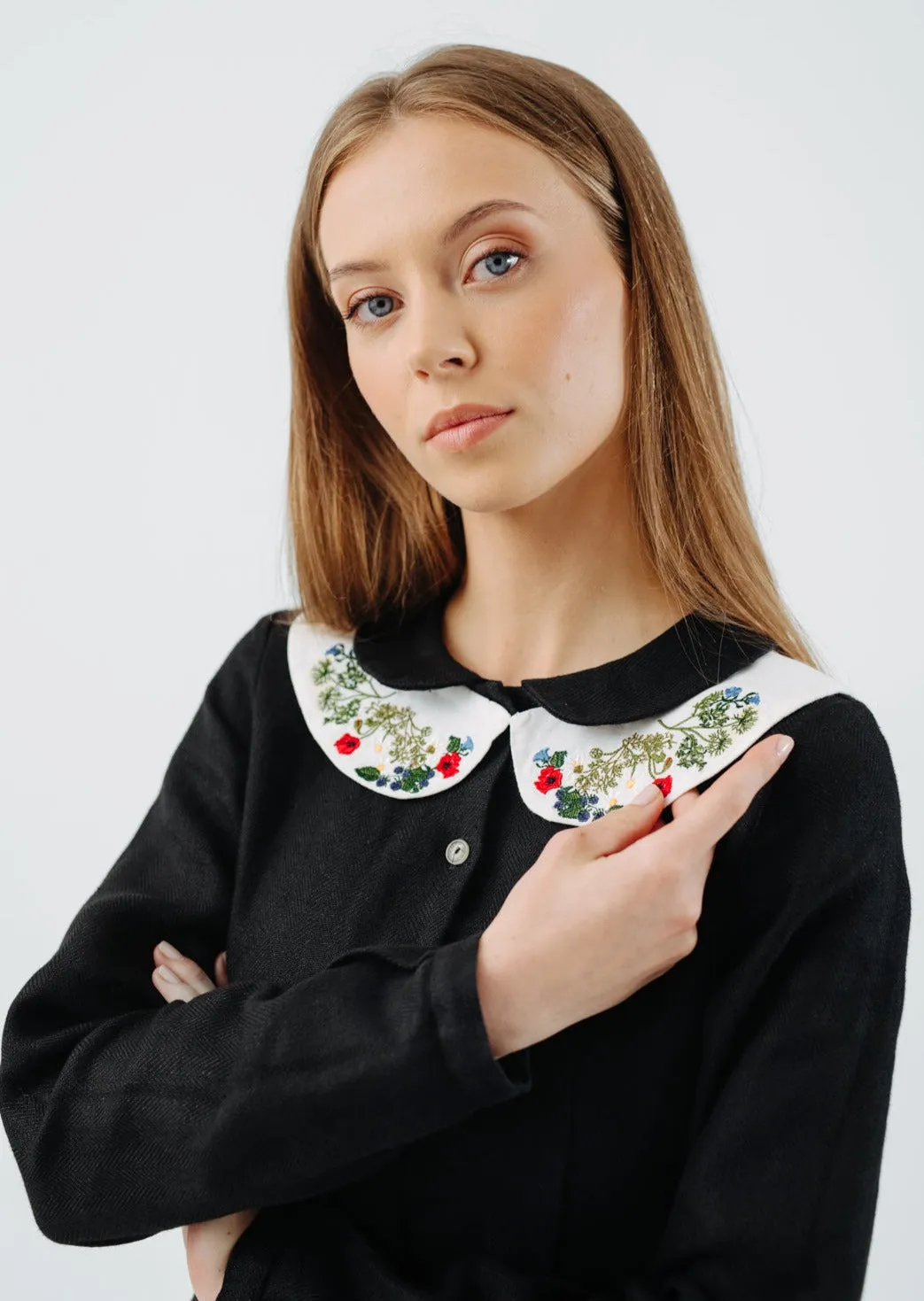 Peter Pan Collar, Garden Embroidery